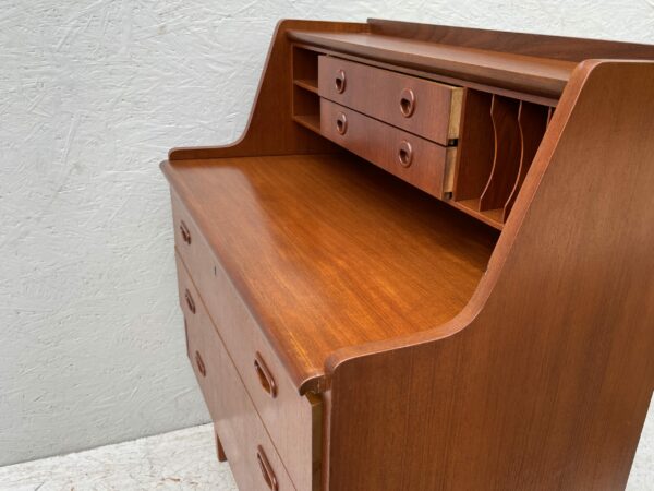 Mid Century, Hand Crafted, Teak Writing Bureau - Image 9