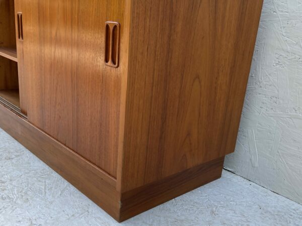 Mid Century Danish, Plinth Based Sideboard In Teak With Sliding Doors - Image 11