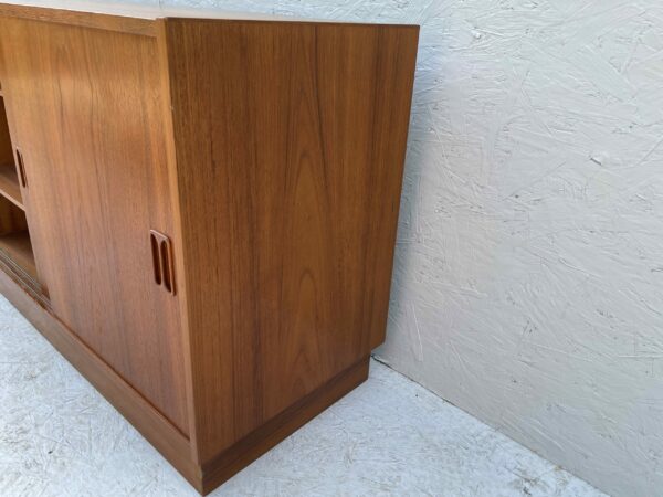 Mid Century Danish, Plinth Based Sideboard In Teak With Sliding Doors - Image 13