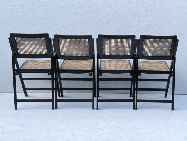 Four Vintage 1960's/70's Rattan Folding Chairs - Image 5