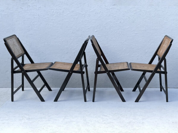 Four Vintage 1960's/70's Rattan Folding Chairs - Image 6