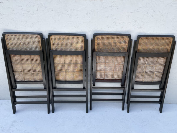 Four Vintage 1960's/70's Rattan Folding Chairs - Image 8