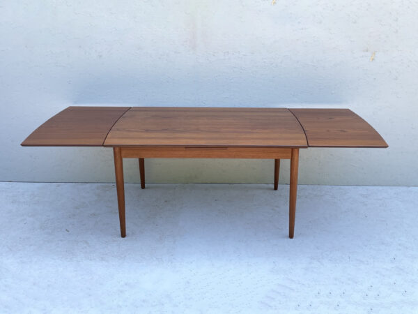 Extendable Mid Century Danish Teak Dining Table - Image 6