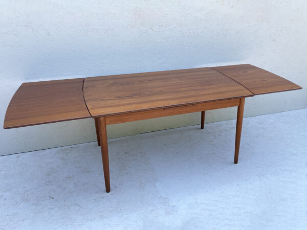 Extendable Mid Century Danish Teak Dining Table - Image 8