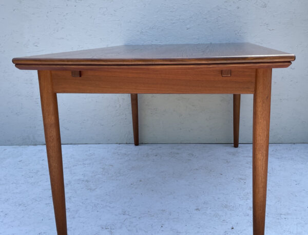 Extendable Mid Century Danish Teak Dining Table - Image 12