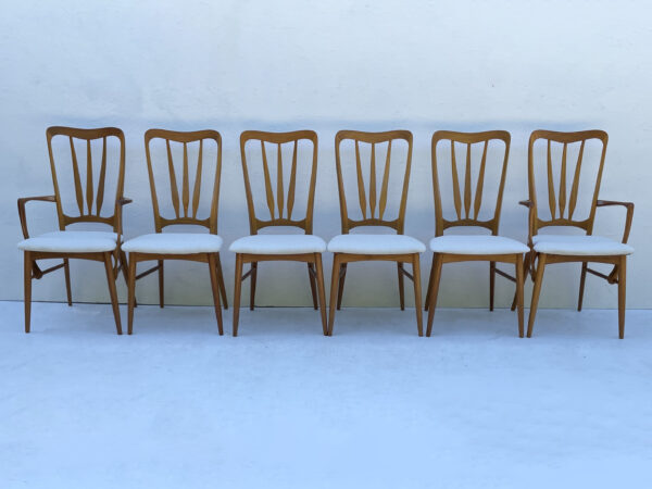 Set Of 6 Mid Century Danish Dining Chairs By Niels Koefoed