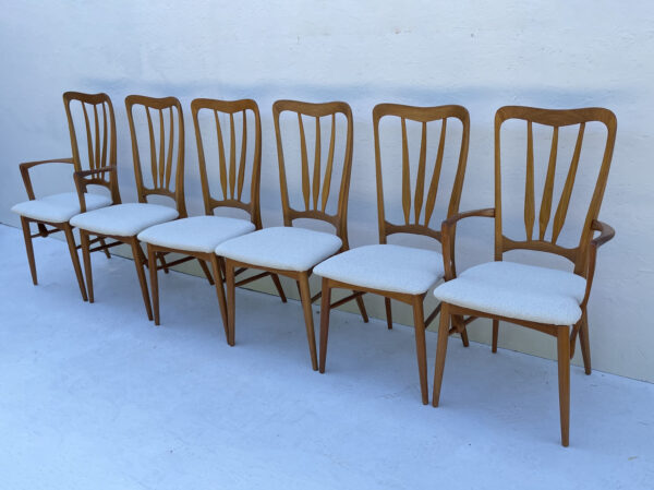 Set Of 6 Mid Century Danish Dining Chairs By Niels Koefoed - Image 2