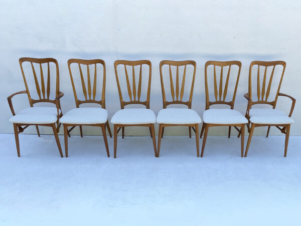 Set Of 6 Mid Century Danish Dining Chairs By Niels Koefoed - Image 4