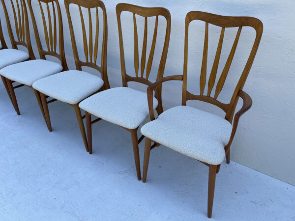 Set Of 6 Mid Century Danish Dining Chairs By Niels Koefoed - Image 5