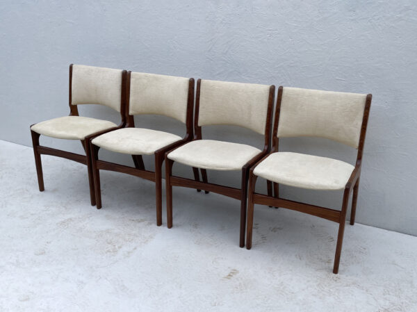 Mid Century Danish Teak Dining Chairs By Henning Kjærnulf - Image 2