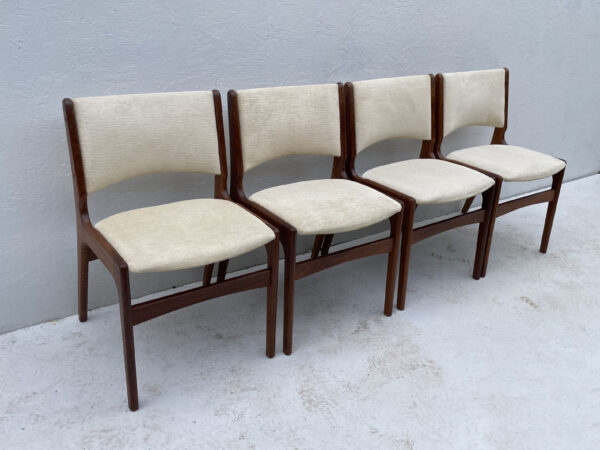 Mid Century Danish Teak Dining Chairs By Henning Kjærnulf - Image 3