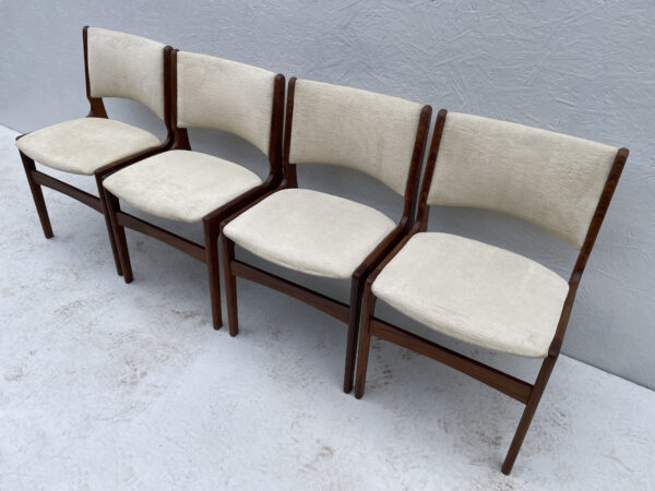 Mid Century Danish Teak Dining Chairs By Henning Kjærnulf - Image 4