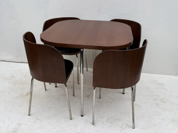 Vintage Ikea (1990's) Mid Century Style Space Saving Diningtable And Chair Set - Image 3