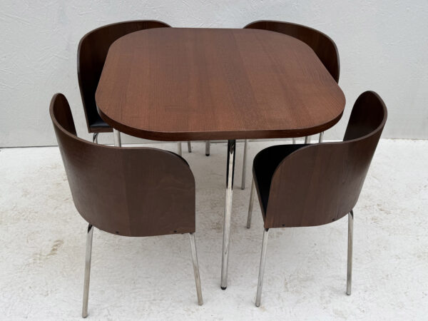 Vintage Ikea (1990's) Mid Century Style Space Saving Diningtable And Chair Set - Image 4