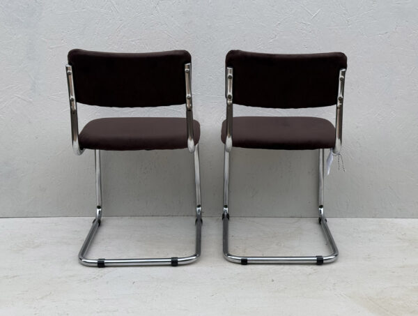 Pair Of Newly Upholstered, Mid Century, Cesca Style, Cantilever Dining Chairs - Image 2